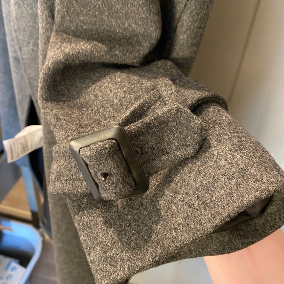 Uniqlo Grey Wool Trench Coat - Picture 5 of 8